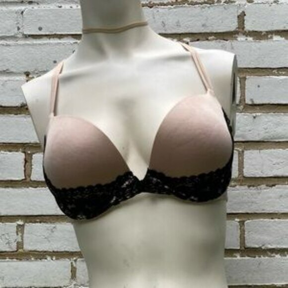 Victoria's Secret 34D Padded Push-Up bras Set of 4 Tan White Black Lace - Picture 2 of 15